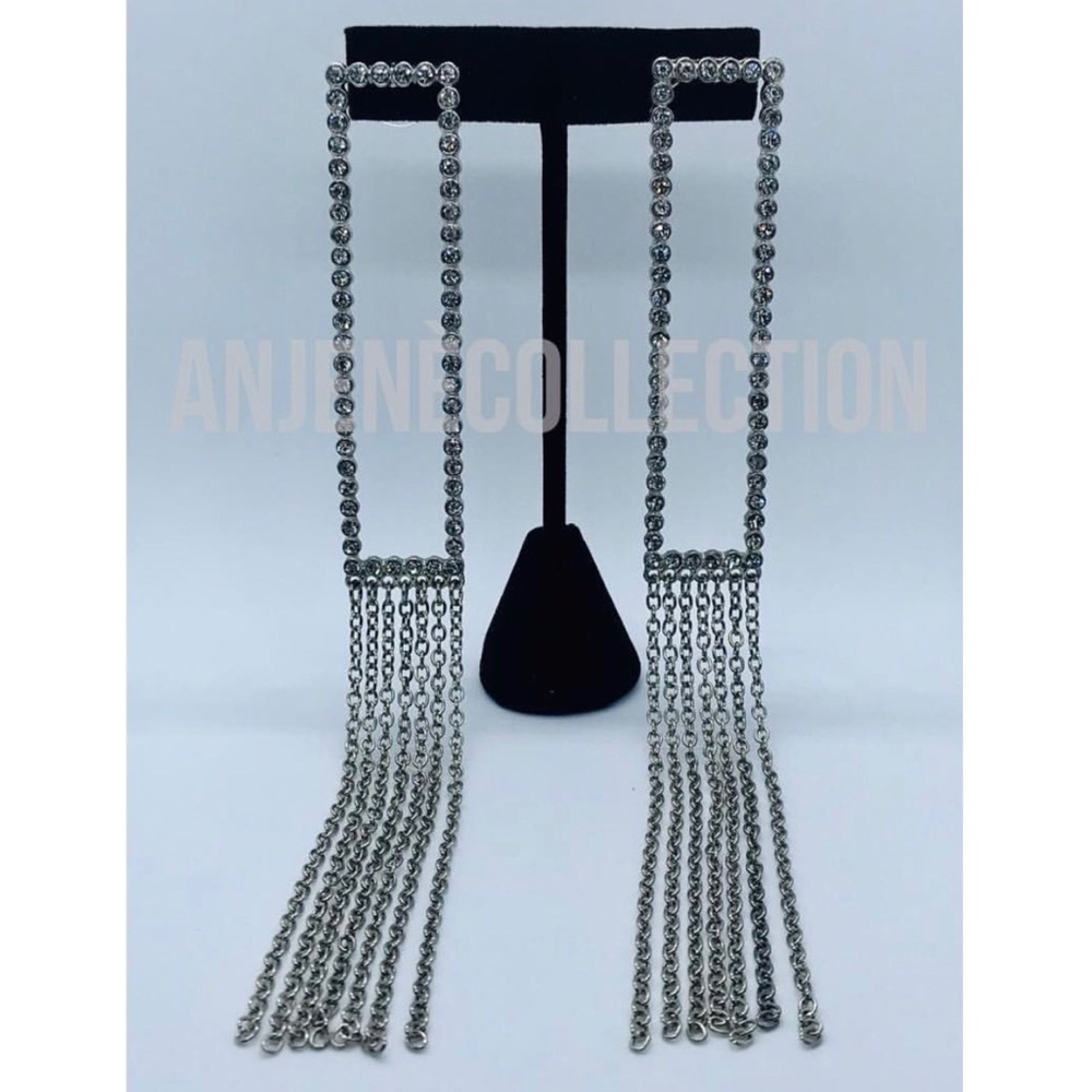 Crystal “drama” earrings
